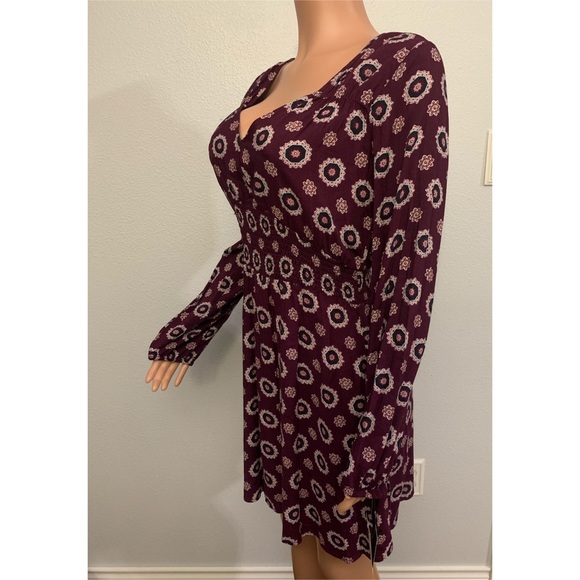 Takara Burgundy Floral Print Dress - Picture 8 of 12
